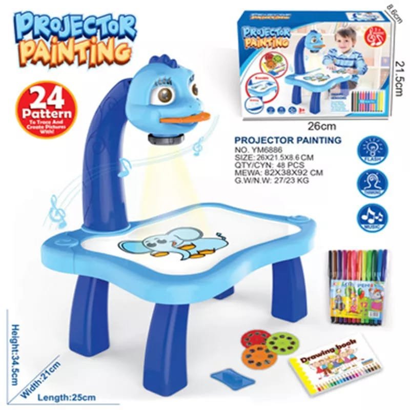 LED Projector Drawing Kids Writing Table