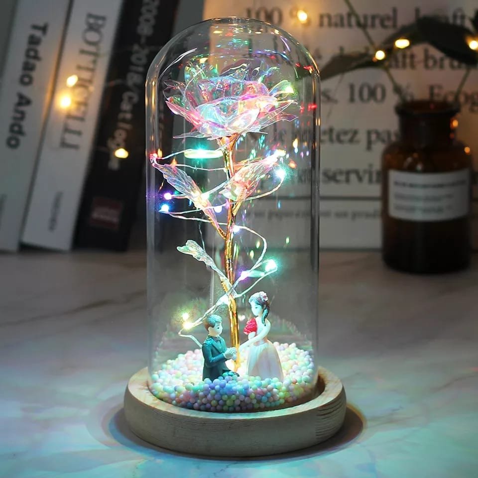 Galaxy Rose Fairy Light Lamp